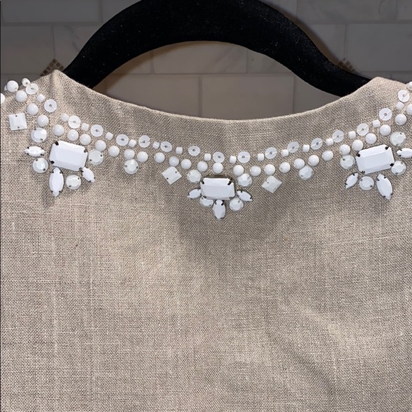 MICHAEL KORS NWOT LINEN BEADED NECK TUNIC SO MIAMI - Picture 5 of 9